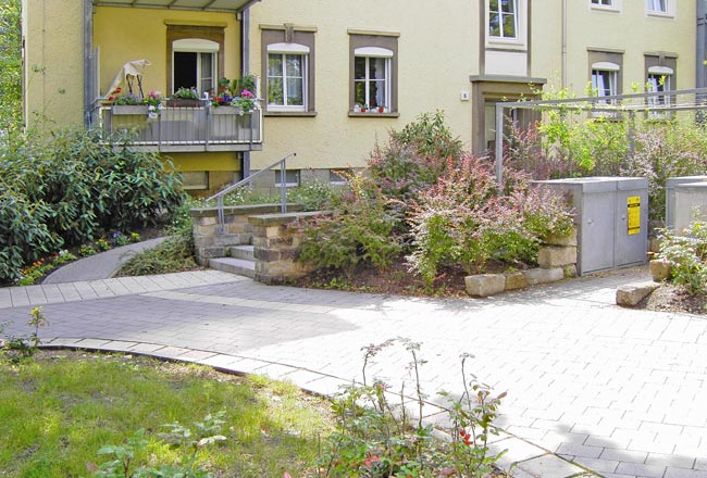 Neugestaltung der Außenanlagen für einen Wohnhof in Dresden - Südvorstadt
