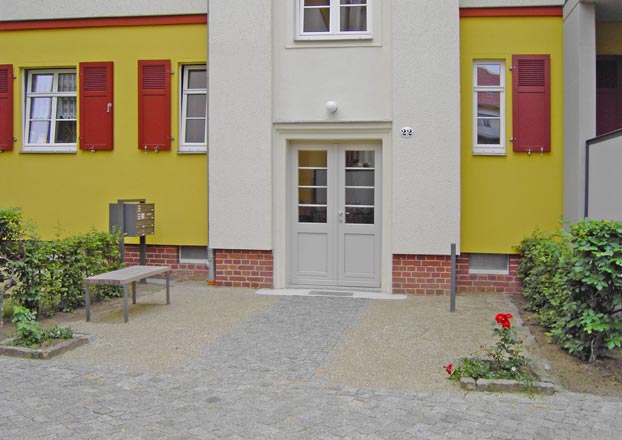 Neugestaltung der Innenhofbereiche für ein Wohnquartier in Dresden - Laubegast
