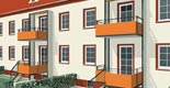 Realisierungswettbewerb: Grundrissoptimierung und Fassadengestaltung einer denkmalgeschützten Wohnsiedlung,  Dresden - Prohlis (Windmühlenstraße)
